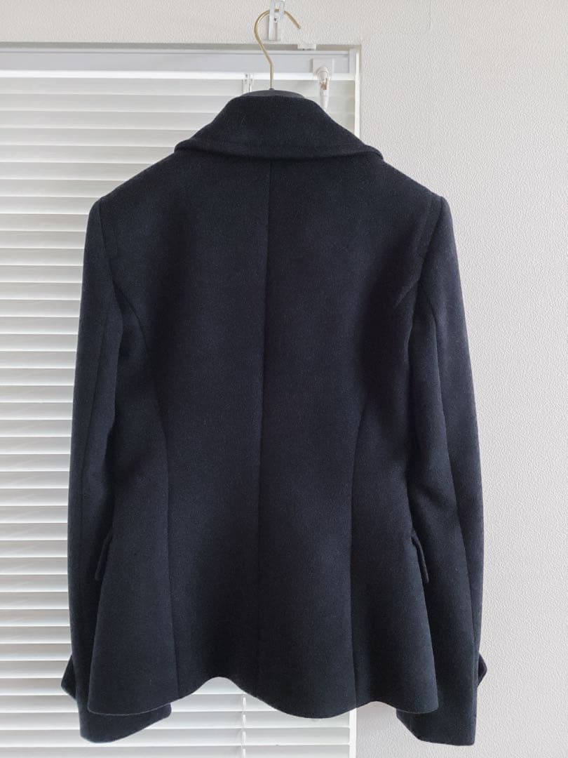 訳あり未使用品【ESCADA】黒ジャケット ピーコート 32 定価272800円