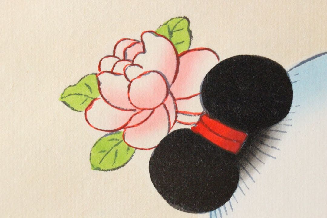 No5210 掛軸　中国画　「楊柳青年画」　木版画　紙本　古画　古美術　送料無料