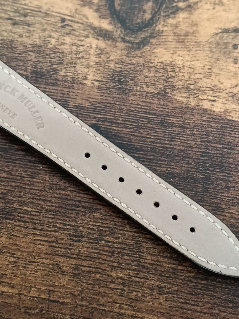 フランク・ミュラー 純正レザーベルト カーフ　黒　純正尾錠付き　美品