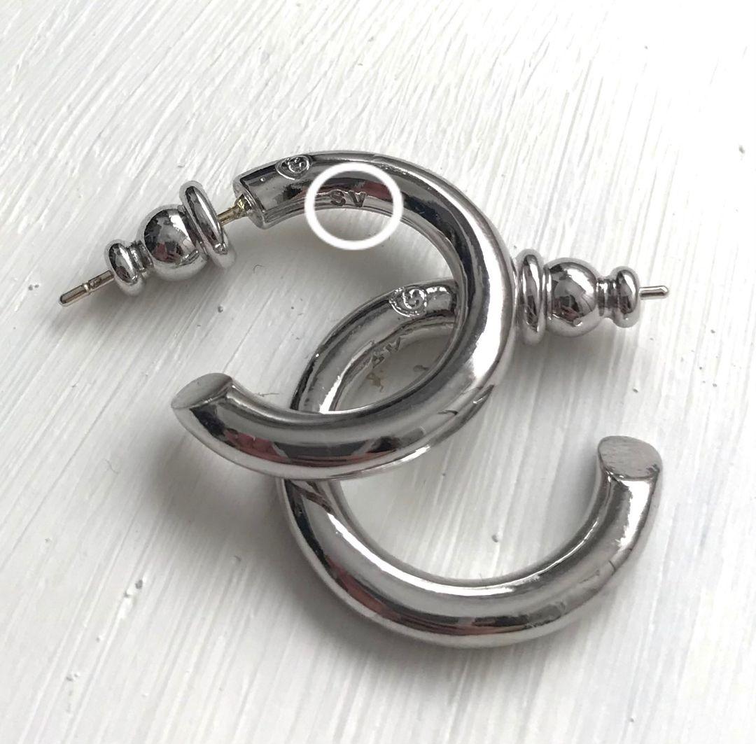 SILVER925 シルバーピアス　フープピアス