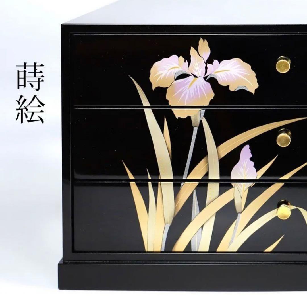 新品未使用⭐︎ 紀州のぬりもの　創作漆器　三つ引きタンス