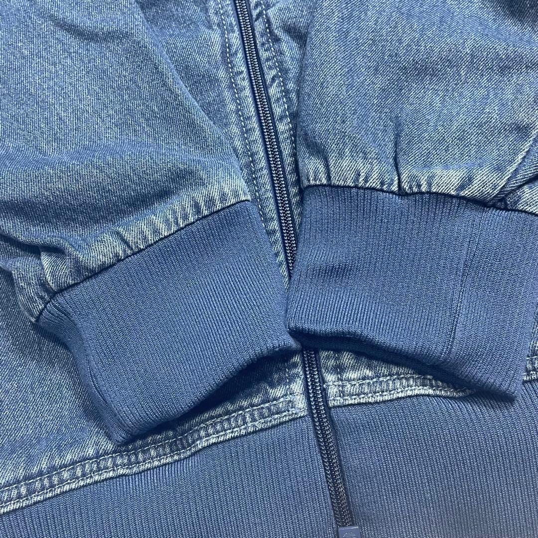 2XL✨ adidas デニム ファイヤーバード トラックジャケット ブルー 青