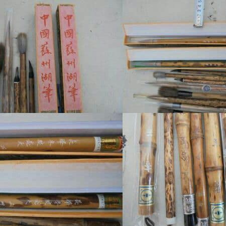 AKa5493   中国　斑竹　筆　大量セット