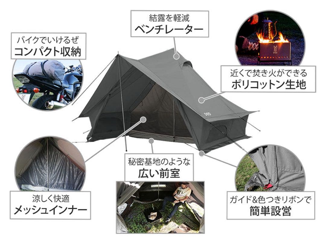 中古DOD ショウネンテント TCグレイ