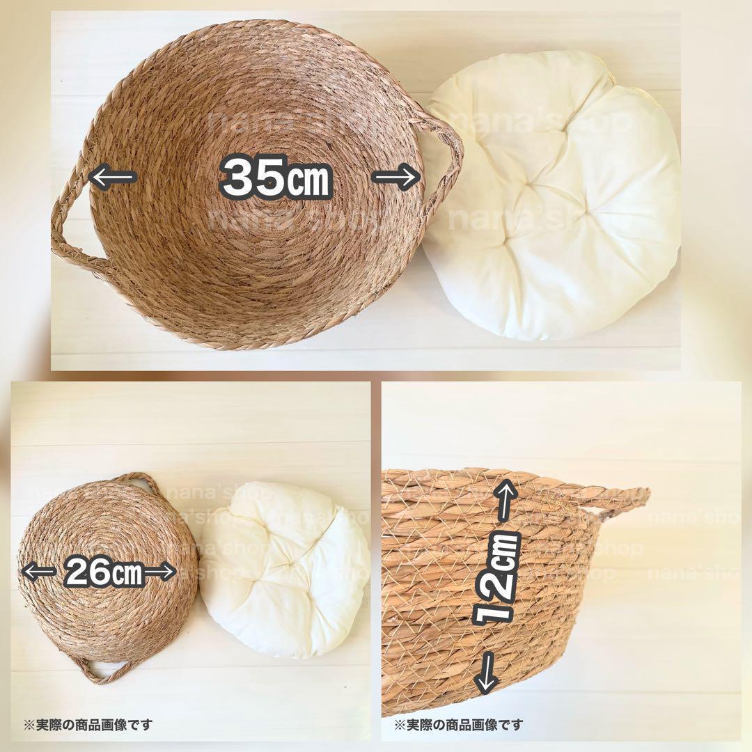 手編み風かごセット【ダークブラウン馬】♪ニューボーンフォト撮影衣装 小道具　干支