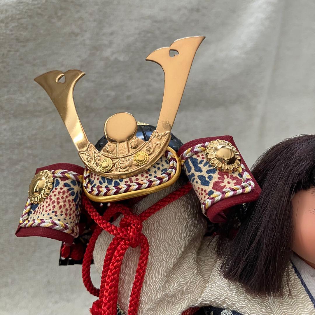 幸一光作「金太 兜」5号の五月人形ケース飾り