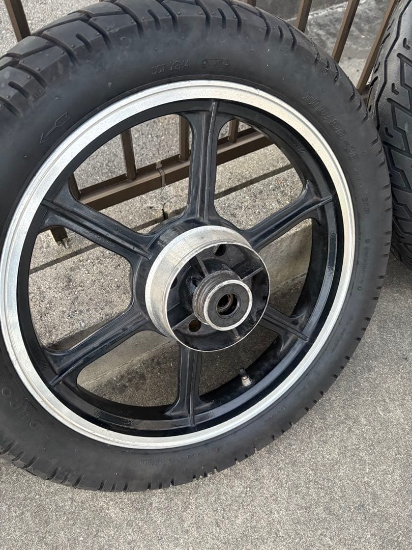 cb250t cb400t キャストホイール　タイヤ　セット　ブラックホイール