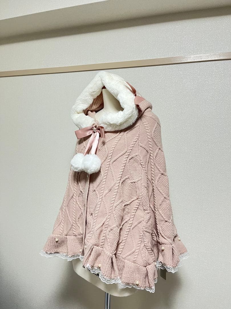 アンクルージュ　ポンチョ　ピンク　M