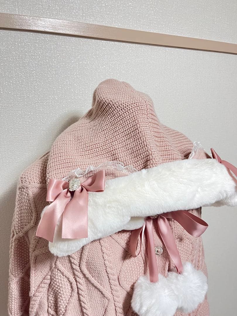 アンクルージュ　ポンチョ　ピンク　M