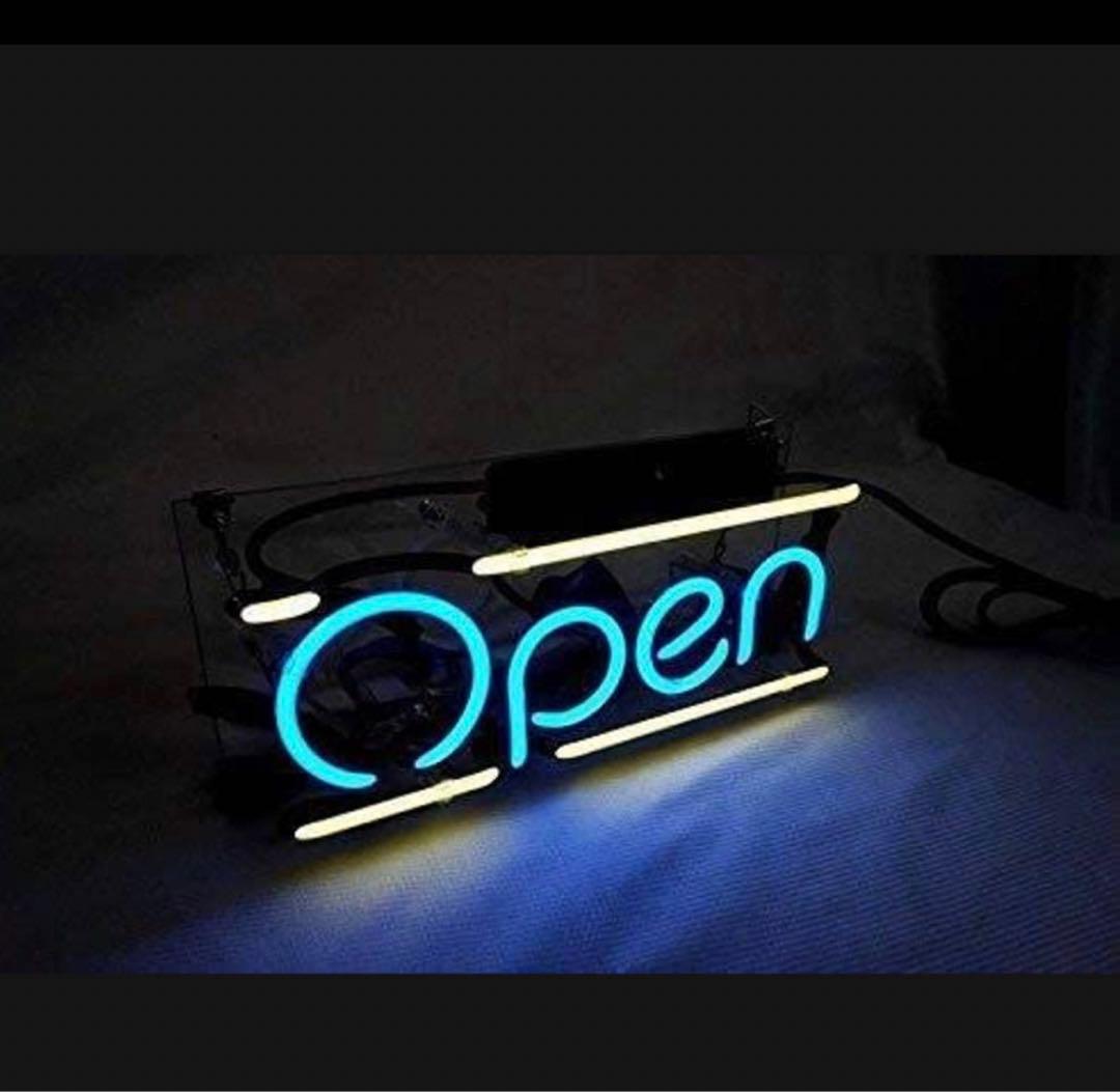 ネオンサイン スタイリッシュ　OPEN ネオン管 お洒落 看板  インテリア