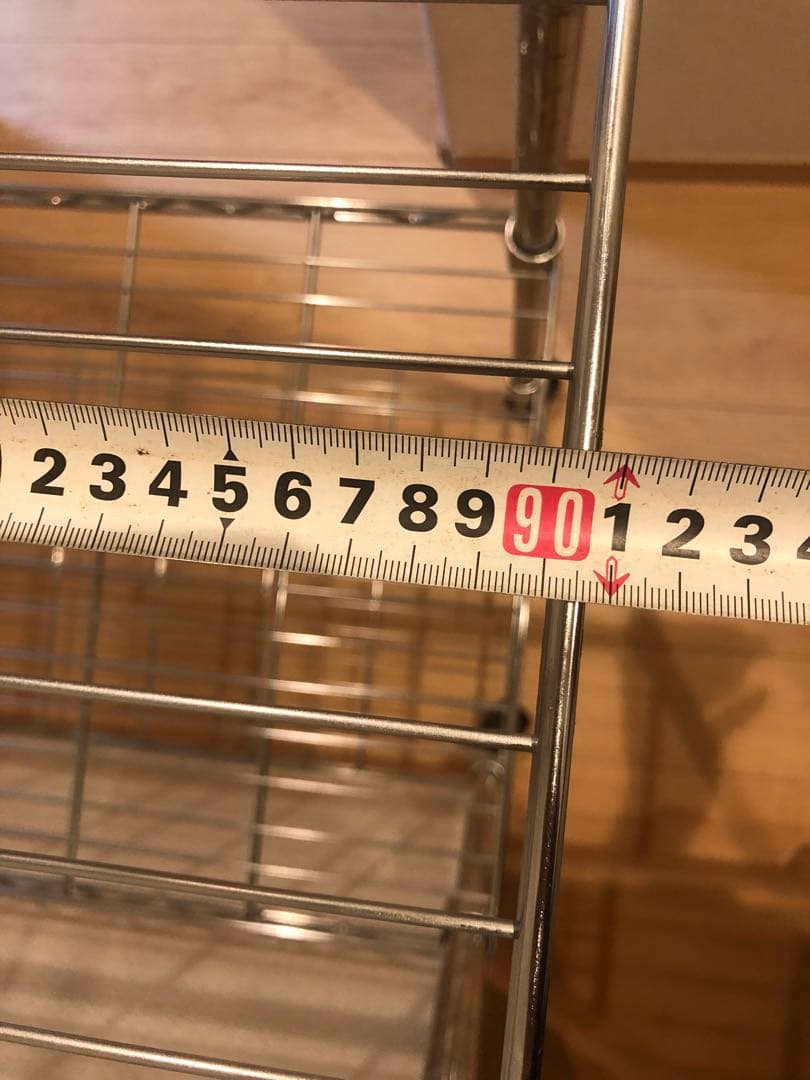 本日限定お値引‼️①5段 シルバー スチールラック 約180cmキャスター付き