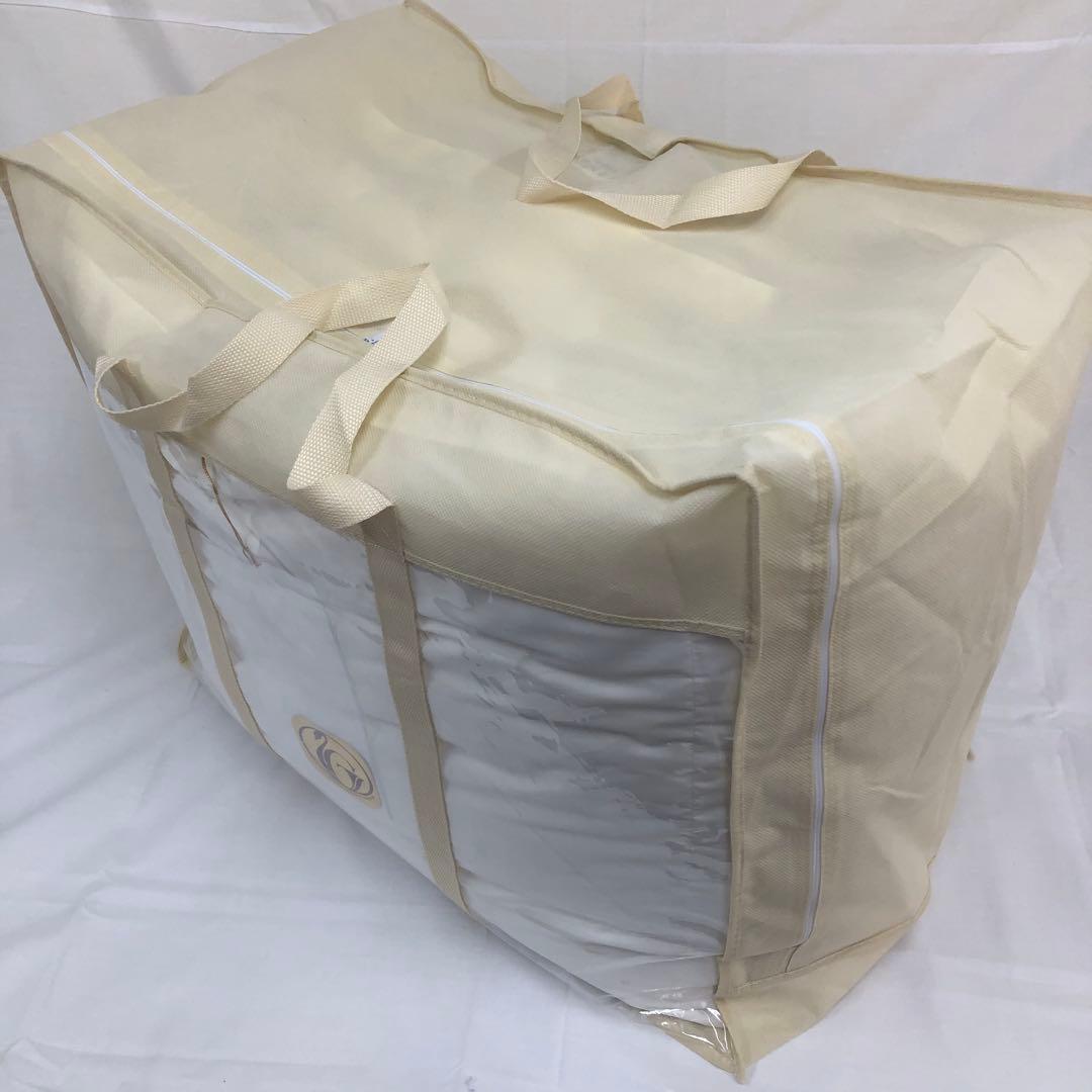 羽毛布団 シングル超ロング ニューゴールド 白色　日本製 150×230cm