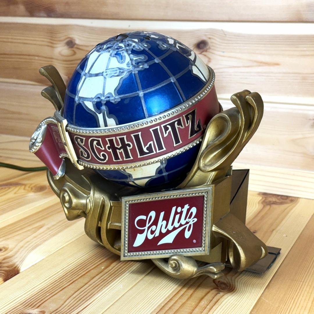 SCHLITZ シュリッツ ライトサイン ライト ビール ビンテージ 地球儀