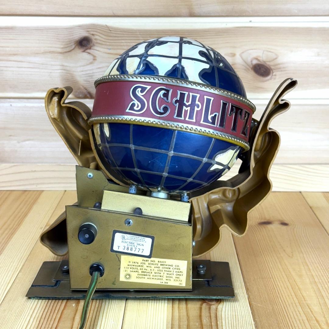 SCHLITZ シュリッツ ライトサイン ライト ビール ビンテージ 地球儀