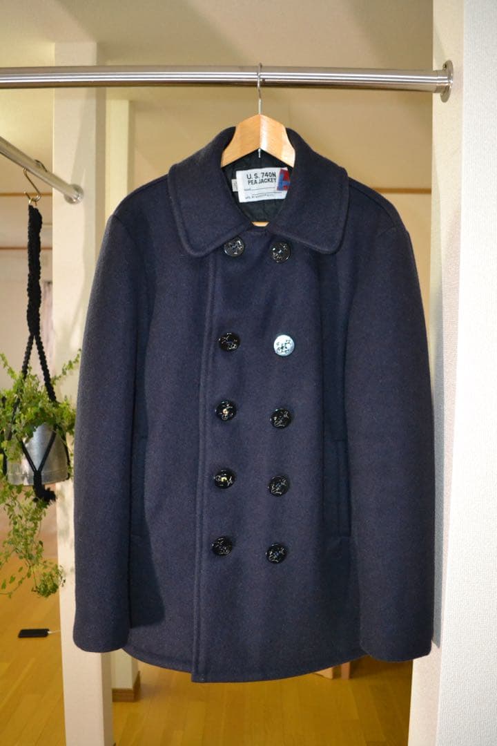 Schott 740N Pコート 希少ネイビー 米国製 40