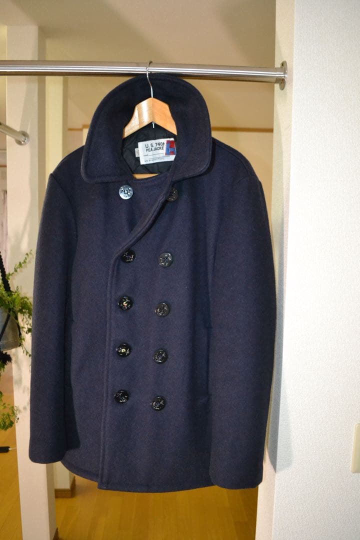 Schott 740N Pコート 希少ネイビー 米国製 40