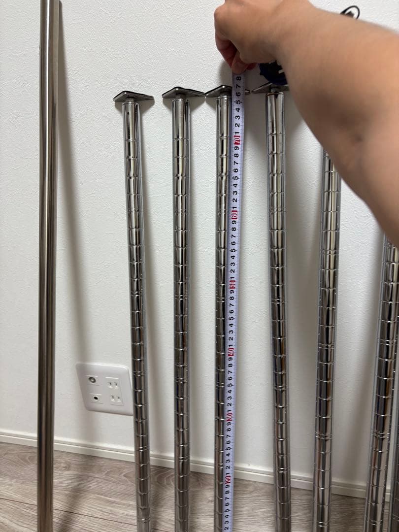 直取限定 スチールラック 幅90cm x 奥行45cm x 最大高さ210cm