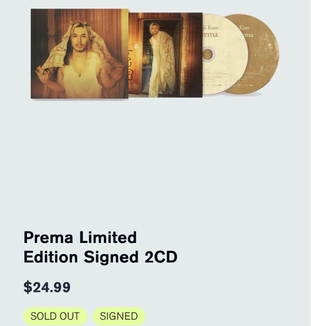 藤井風　Prema 直筆サイン入りブックレット付き　US限定版CD