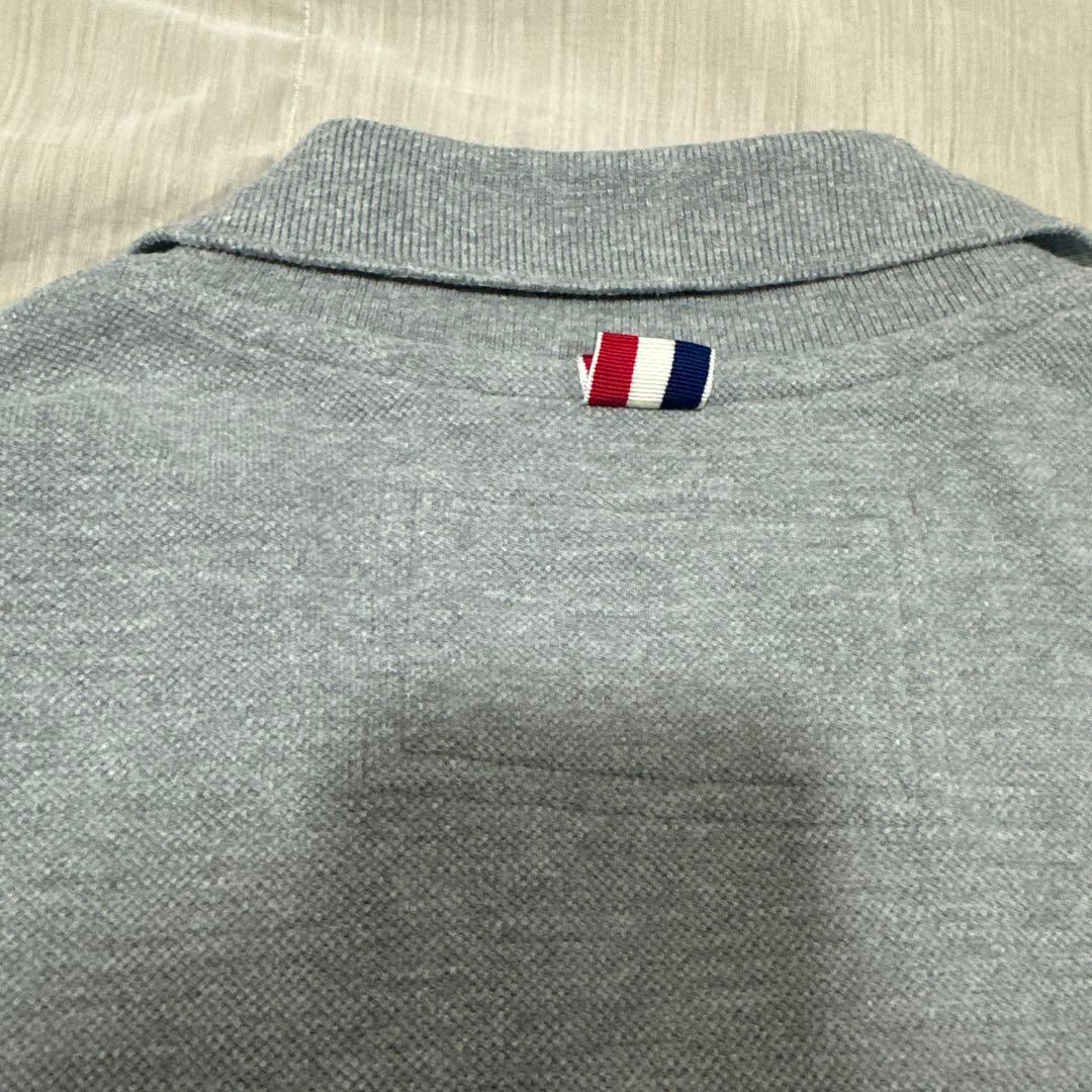 値下げ美品THOM BROWNE ポロシャツ グレー サイズ3
