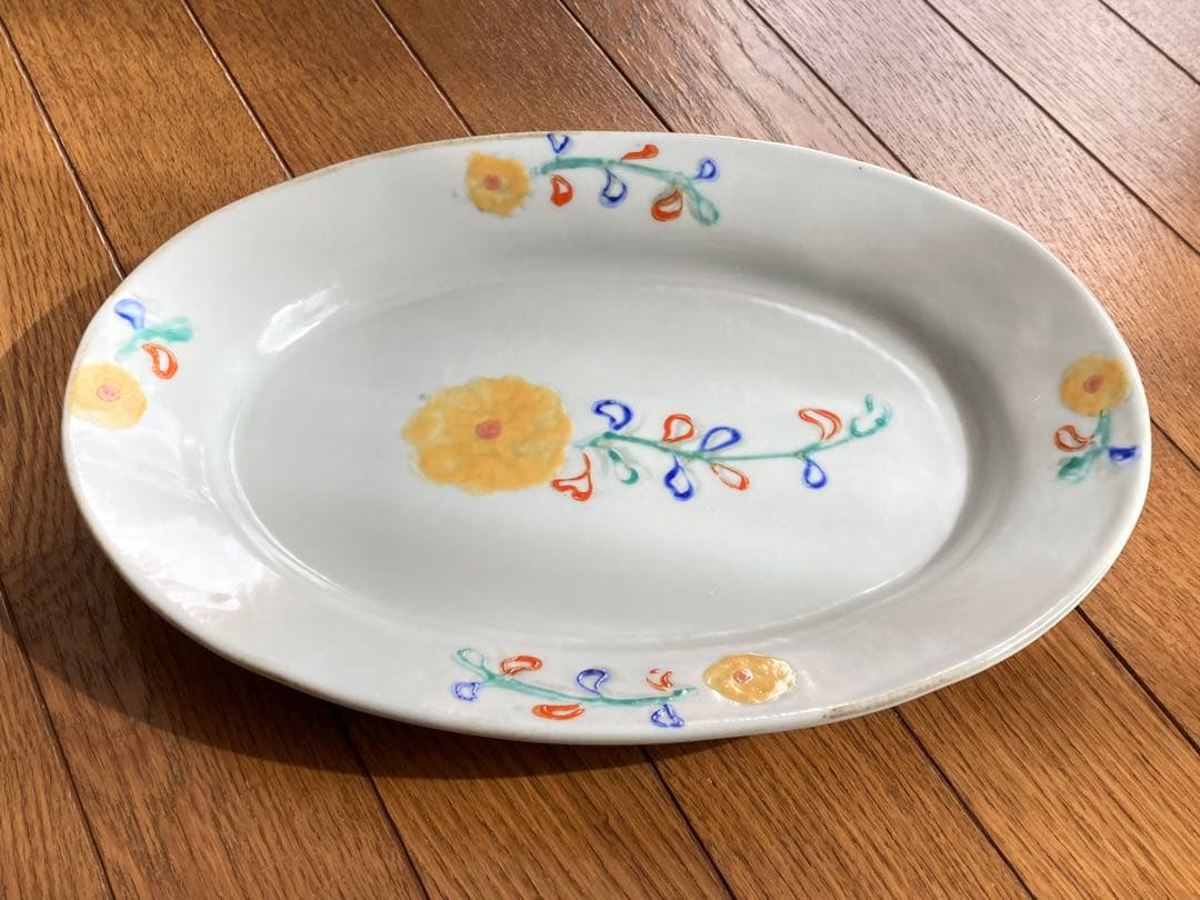 ◇新品未使用◇伊藤聡信　色絵オーバル(楕円)大皿