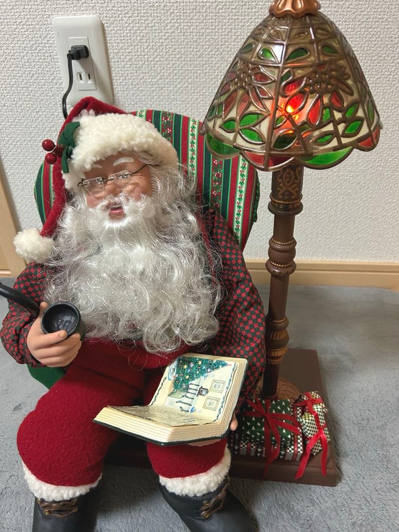 【お値下げ中】サンタクロースの置物 オルゴール付き　サンタ動きあり　　クリスマス
