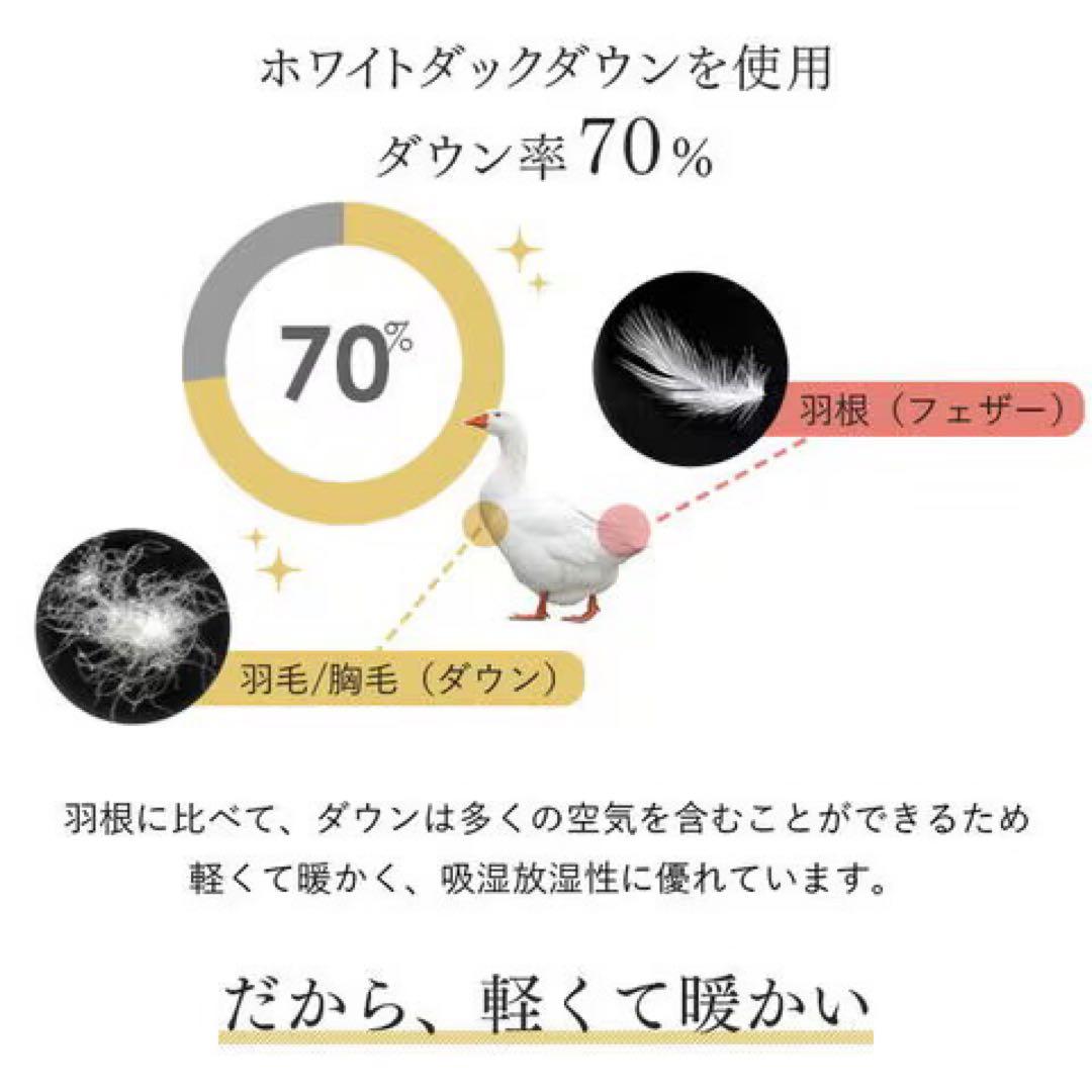 【美品】羽毛掛け布団 1枚　150x210 cm ダウン70% フェザー30%