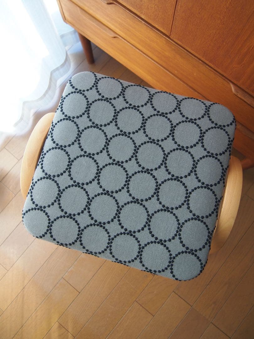 ミナペルホネン ハンドメイド オーク スツール タンバリン 生地 チェア ベンチ