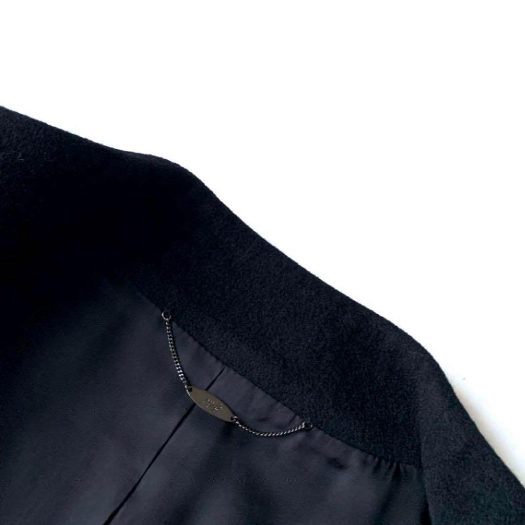 【ほぼ新品‼️藤井毛織　アンゴラ】エフデ　ショートコート　ハーフコート　ブラック