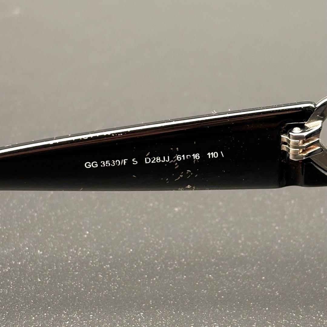 GUCCI グッチ サングラス GG ラインストーン ハート ブラック ケース付