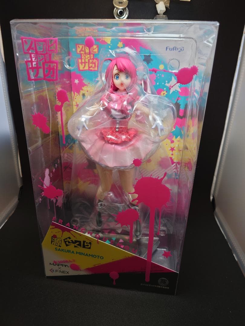 ゾンビランドサガ　1/7フィギュア　源さくら/水野愛/紺野純子　サイン色紙付