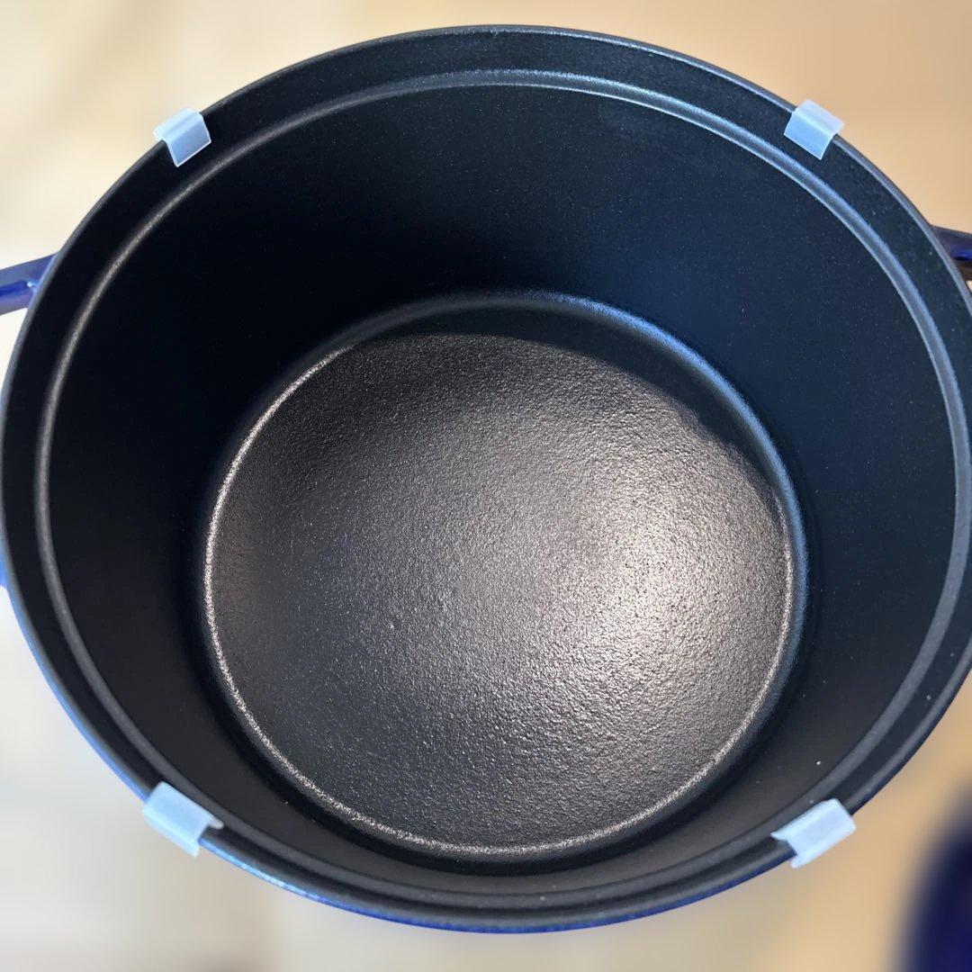 新品 グランブルー ストウブ staub 鍋 ピコ・ココット ラウンド 28cm