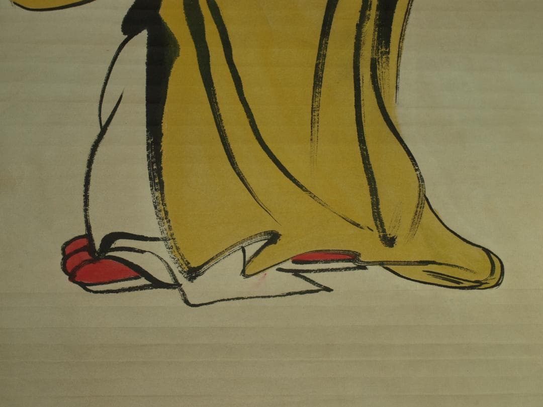 古掛け軸「斉白石作 人物図紙本」中国民間画家 古美術古董品 BD579C11-4