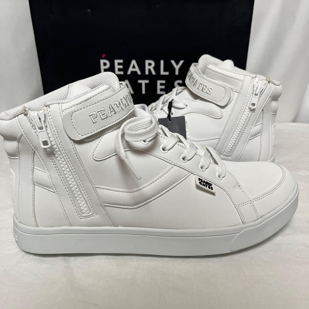 新品 PEARLY GATES ハイカット ゴルフシューズ 白27.5cm