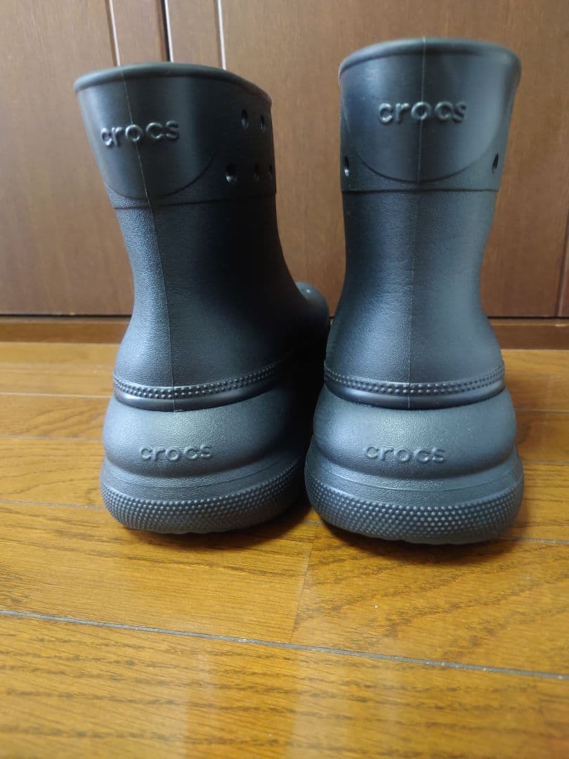 美品　crocs Crush Boot 超 厚底 レインシューズ　ウルマ