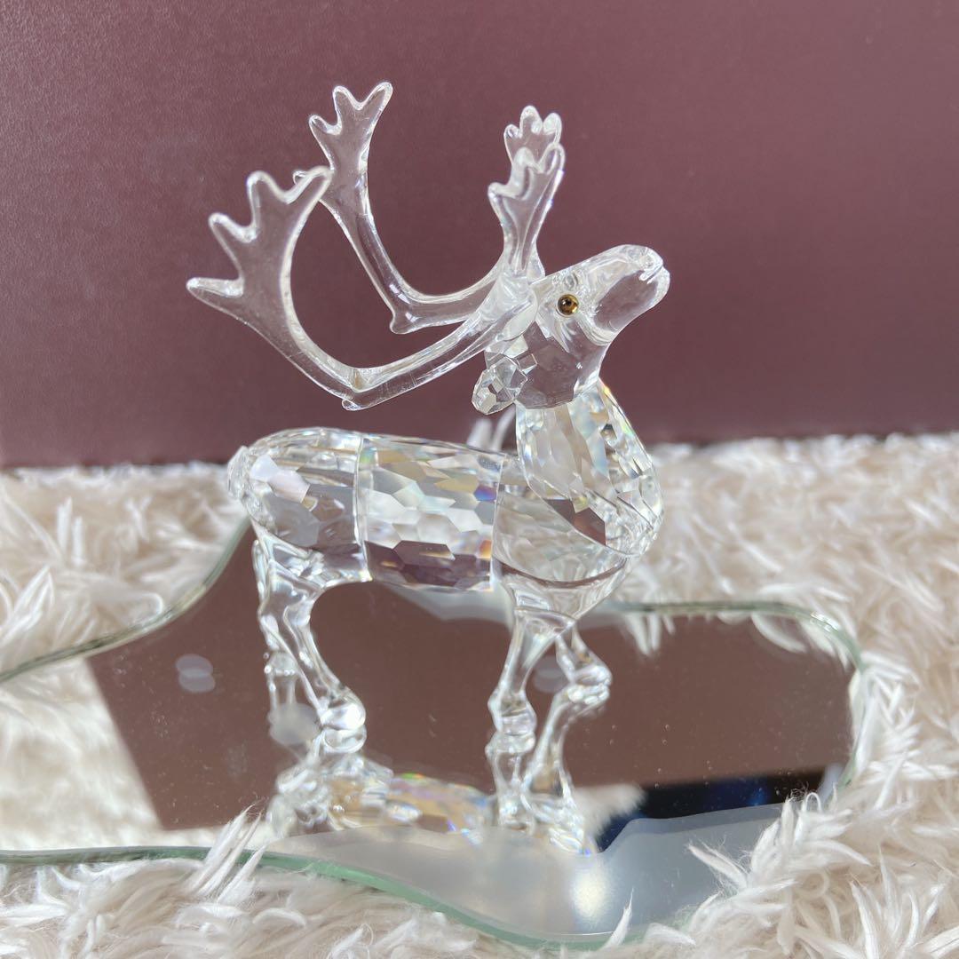 美品　スワロフスキー　鹿　置物　クリスタル　トナカイ　シカ
