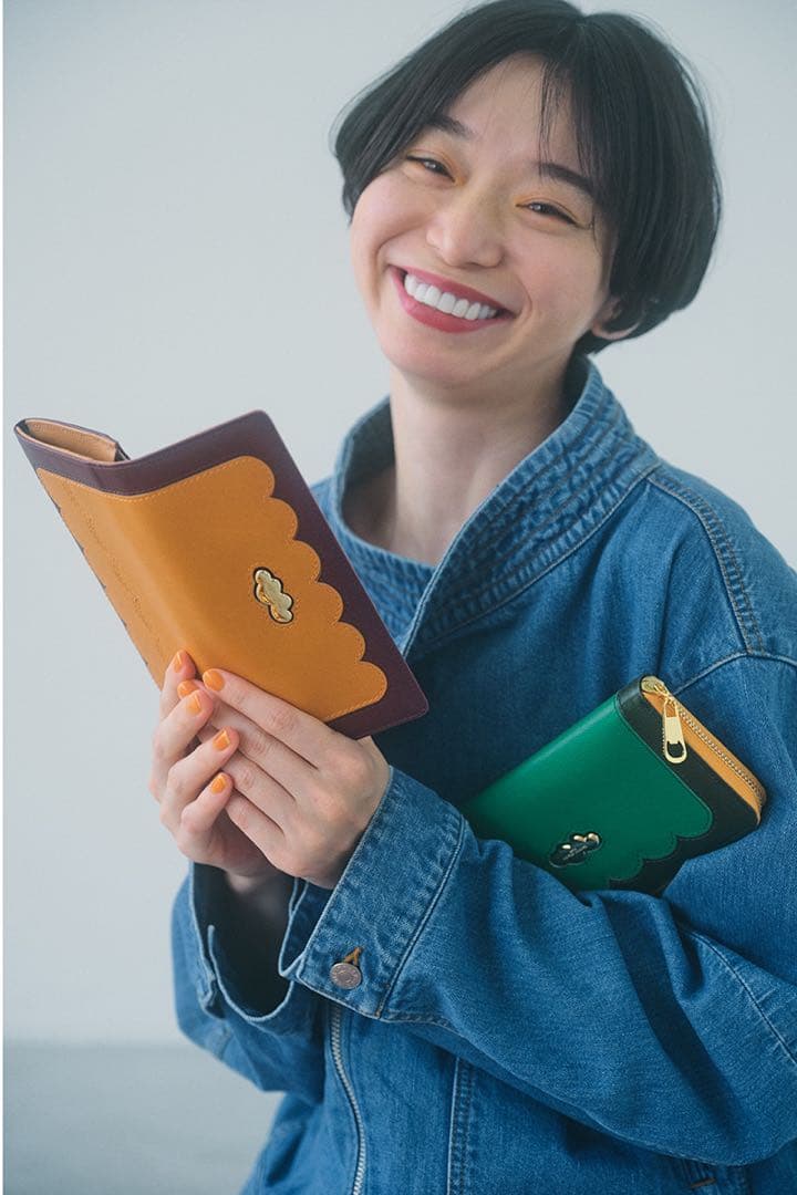 tsumori chisato CARRY スカラップコンビ 長財布 かぶせ