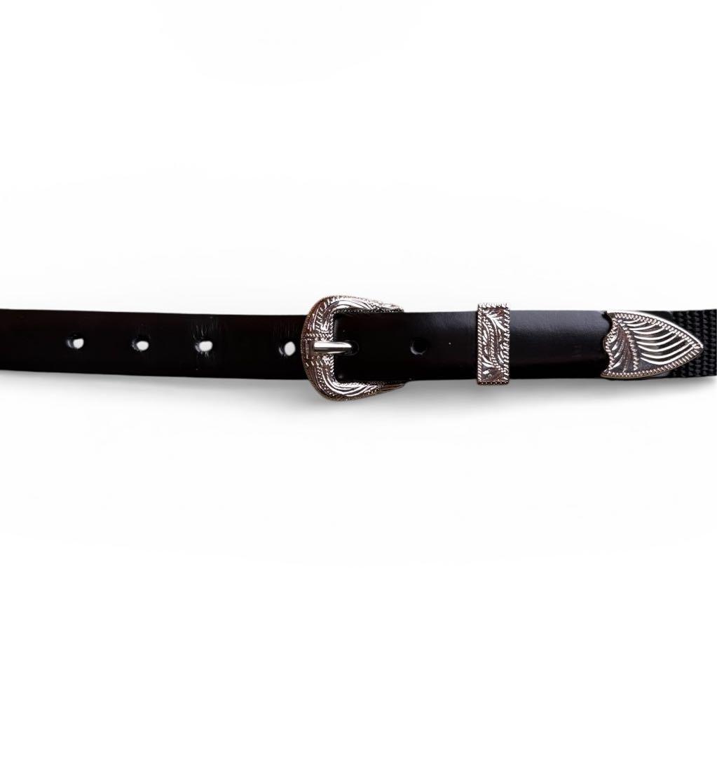 限定値下げ★TOGA PULLA Leather nylon tape belt