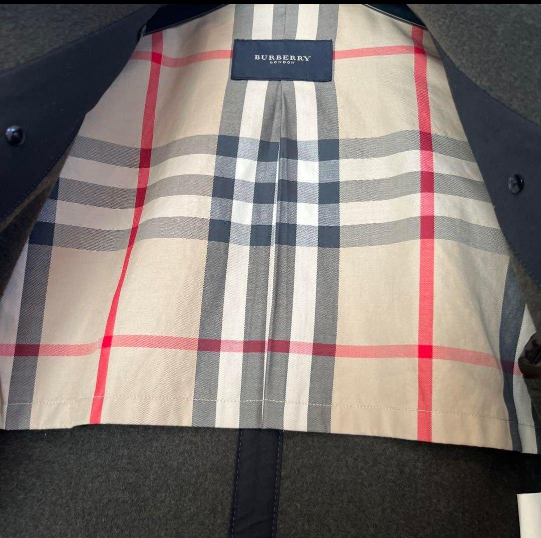 【みどり】訳あり BURBERRY バーバリー ロンドンピーコート メンズ