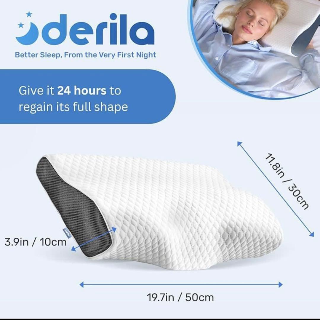 Derila（デリラ）安眠枕 メモリーフォーム 快眠 枕カバー付