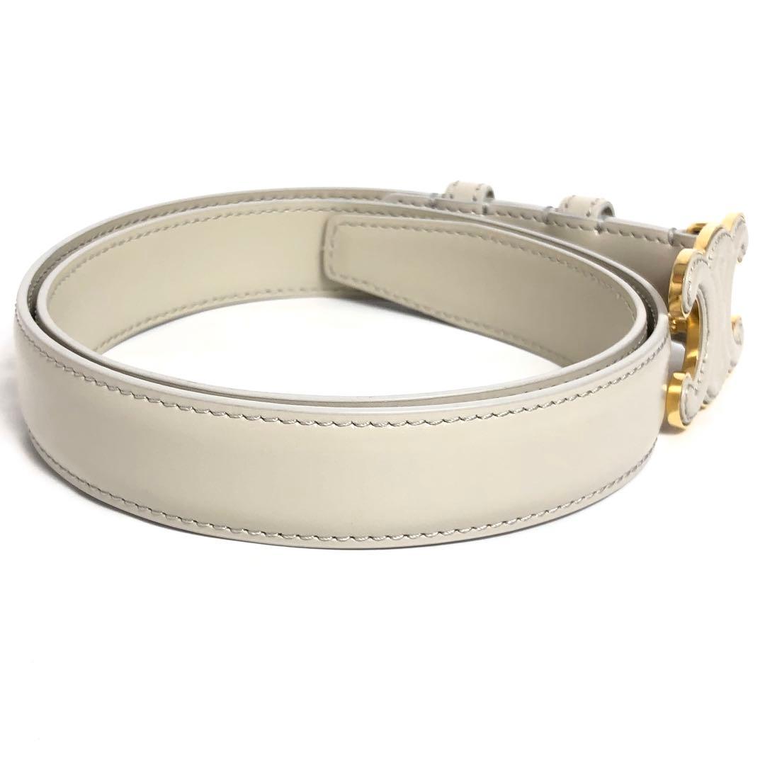 【美品】CELINE セリーヌ レザーベルト トリオンフ ゴールド金具