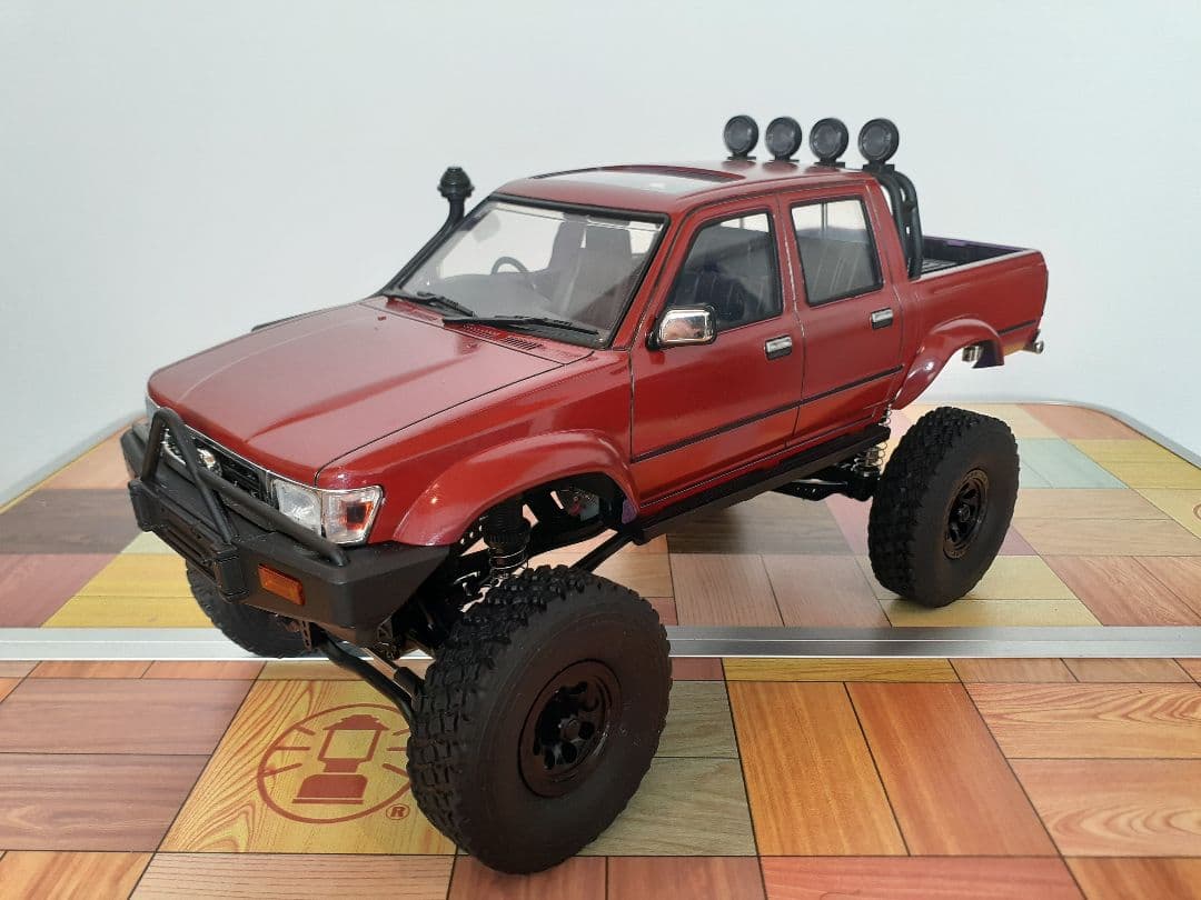 【全塗装済み】WPL JAPAN C64-1 ハイラックスダブルピック 赤