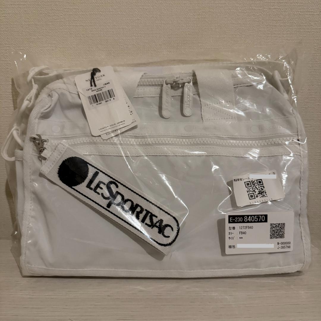 新品 レスポートサックｘひとりっぷ バイクボストン2 ノウム（白）
