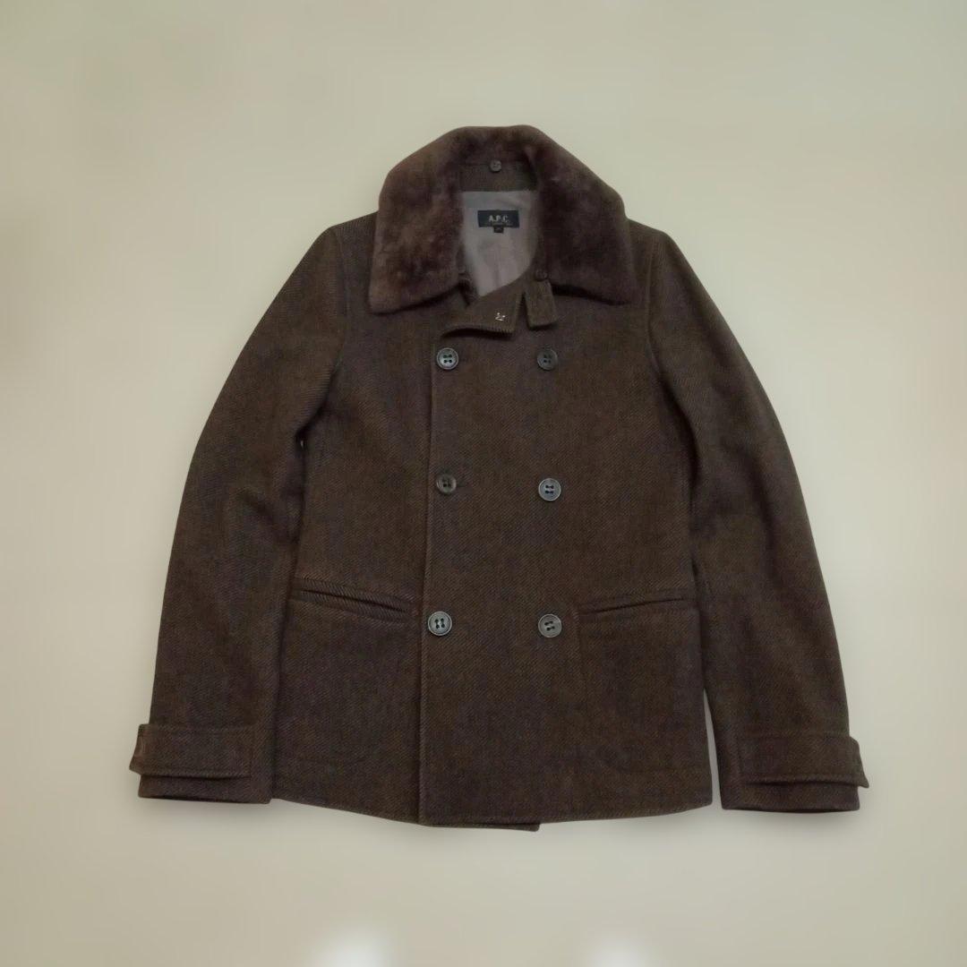A.P.C. ダークブラウン ウールコート