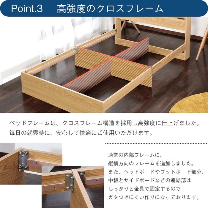 【R】シングル　マットレスなし【収納あり】 送料込み！【ホワイト】
