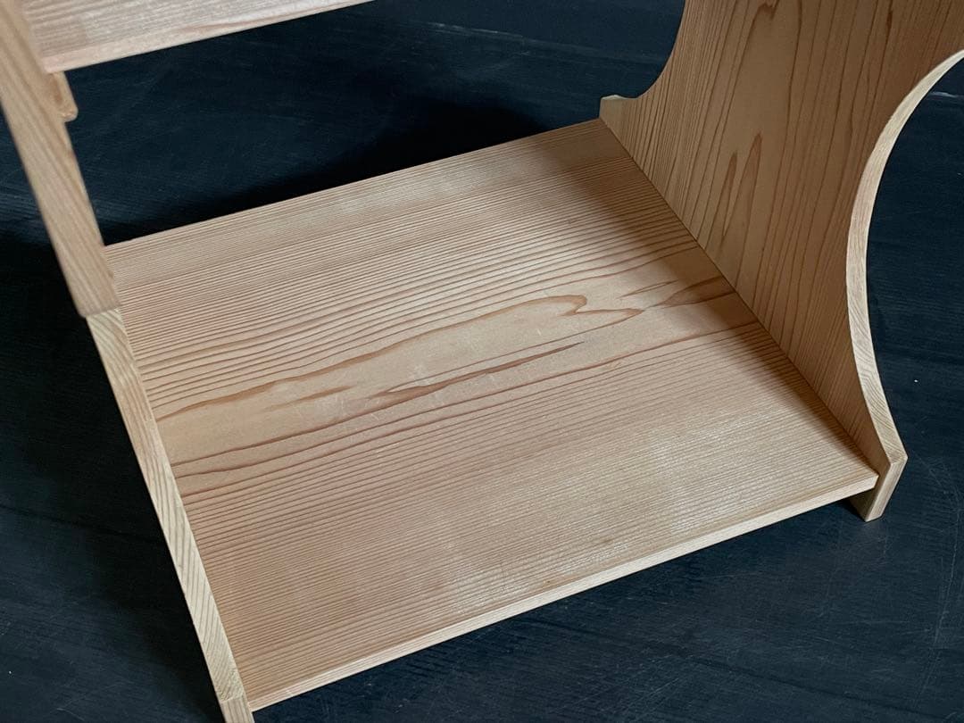 【美品】「母」裏千家 玄々斎好 杉棚 玄々棚 紙箱 茶道具 （121F①）