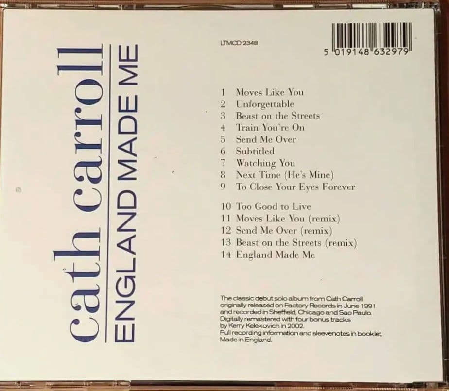 CD England Made Me Cath Carroll キャス・キャロル