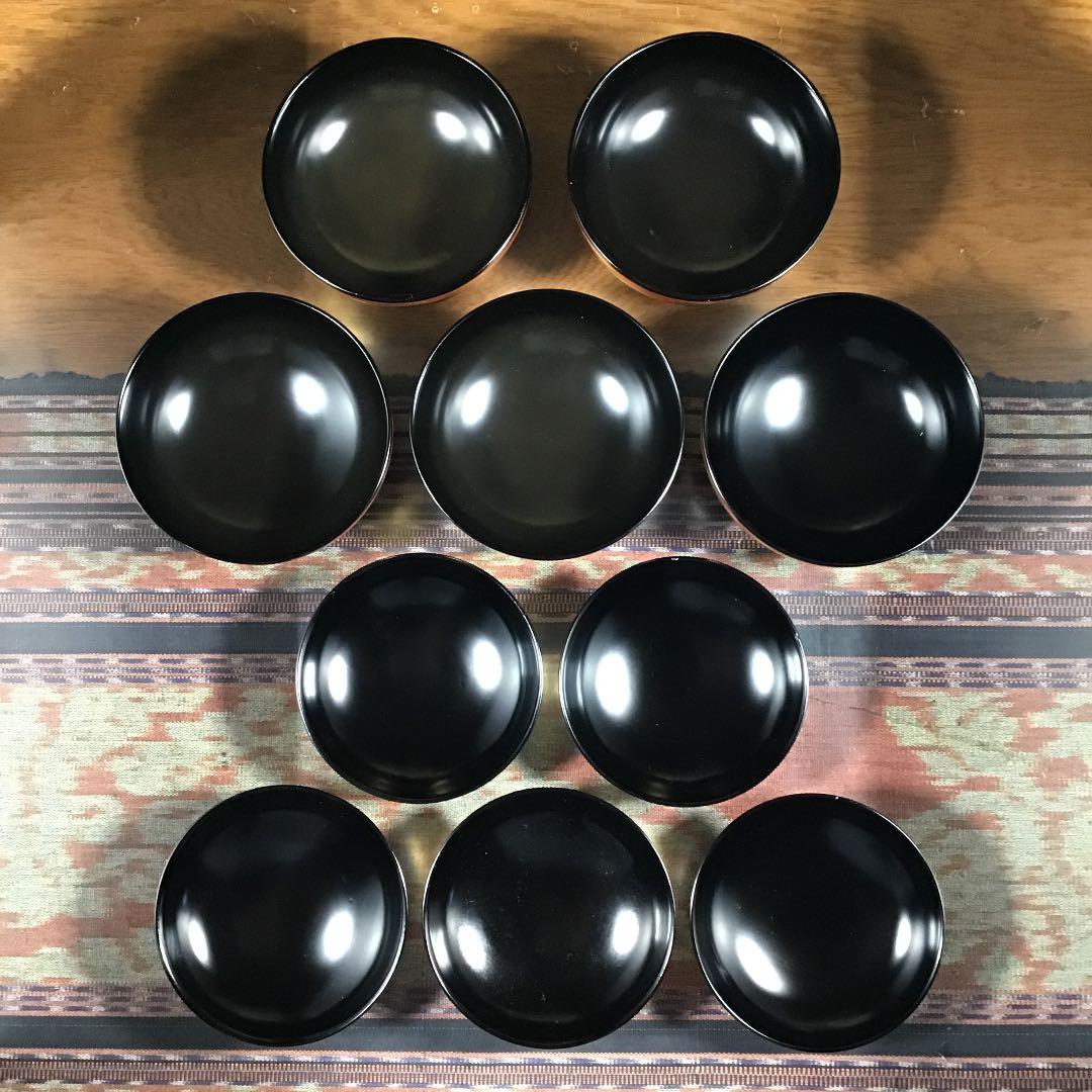 南部文秀堂　秀衡塗　お椀　(お吸物碗) 5客