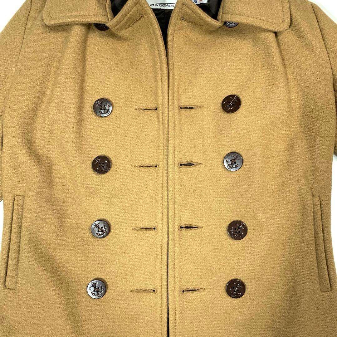 極美品 ショット Schott 740N ダブル ピーコート USA製 ベージュ