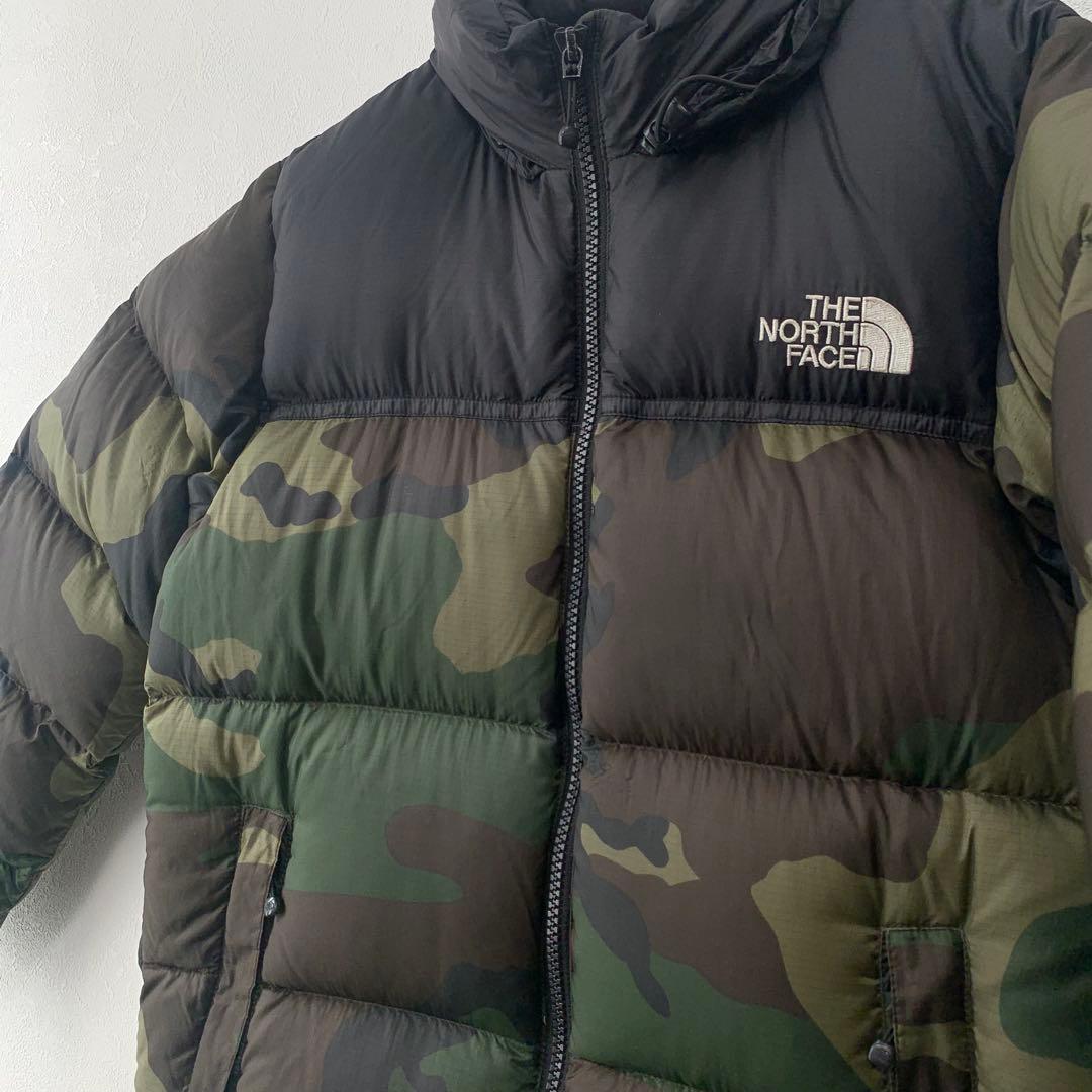 迷彩キッズ 130 ノースフェイス ダウンジャケット ヌプシ　northface