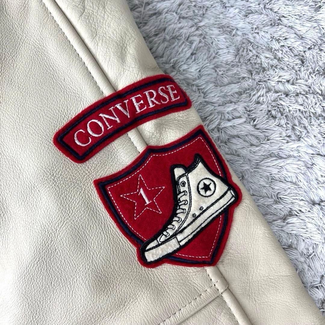 【激レア】CONVERSE コンバース スタジャン M 袖レザー切り替え　M